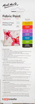 Mont Marte Permanent Fabric Paint Set 8 x 20ml Vivid Colours for Textile, Fabric, T-Shirt, Canvas, Wood, Ceramic, Glass...