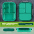 Bento Box Adult Lunch Box,Kids Child Lunch Box-Leak-Proof Bento Box with Utensil,Lunch Containers for Adults Men Women with 4 Compartments,Microwa...