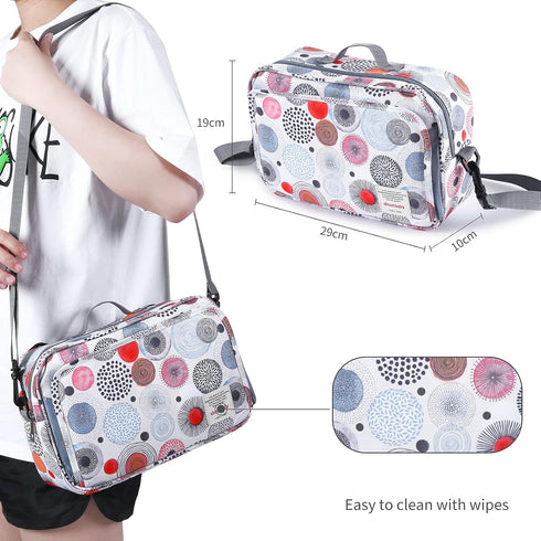 Baby Stroller Caddy Organizer for Baby Storage On The Go with Muti Pockets, Non-Slip Stroller Hooks and Adjustable Strap...