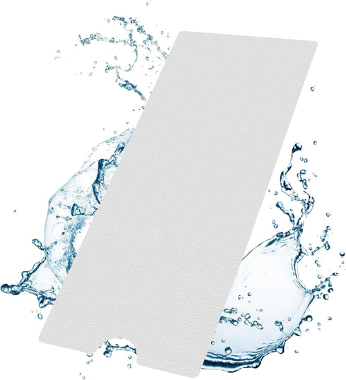 Peel and Stick Bathtub Mat - White Adhesive Vinyl Anti Slip with Drain Cut Out - Non Slip Shower Bath Mat - Extra Long Bathroom Accessory for Wet ...