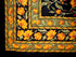 India Arts French Floral Square Cotton Tablecloth 60" x 60" Amber on Black...