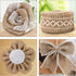 VGOODALL 16 PCS Natural Burlap Flowers Set, Including 12 PCS Handmade Lace Burlap Flowers and Bowknots, 4 Rolls Burlap Ribbon for Christmas Birthd...