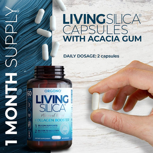 Living Silica Collagen Booster Capsules | Ultra High Absorption | Supports Healthy Collagen and Elastin Production for Joint & Bone Support, Glowi...