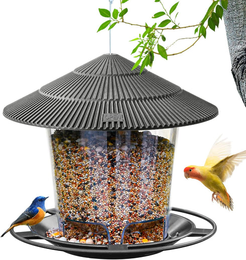 Bird Feeders for Outside, Bird Feeder, Wild Bird Seed for Outside Feeders, Squirrel Proof Birds Feeder and Garden Decoration Yard for Bird Watcher...