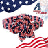 Lionheart glory American Flag Dog Collar, 4 of July Dog Flower Collar Heavy Duty Adjustable Patriotic Dog Collar with Flower for Large Dogs Pet Gi...