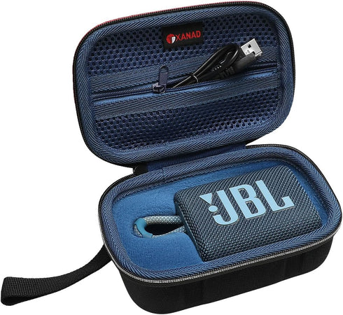 XANAD Blue Case for JBL Go3 / Go 3 Eco Portable Wireless Bluetooth Speaker - Travel Protective Carrying Storage Case Bag...