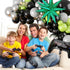 Video Game Balloon Arch, Green Black Balloon Arch Garland, Light Lime Green Black Grey Latex Balloons Star Gamepad Foil Balloon Helium for Boys Me...