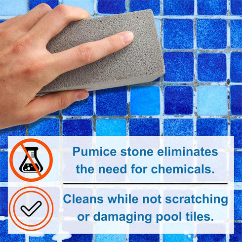 Pool-Whiz Pumice Block, Pool Tile & Concrete Cleaner, Pumice Stone for Cleaning Pools, Spas & Water Features, Pool and Spa Cleaner, by Billy Bucks...