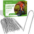 Garden Stakes 4 Inch 40pcs 11 Gauge Irrigation Tubing Stakes, U Shape Heavy Duty Galvanized Landscape Staples for Tube, Lawns, Weed Barriers, and ...