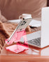 TOPGO Acrylic Cell Phone Stand, Clear Phone Holder for Office Desk, Vanity, Kitchen Counter, Bedside Table, Compatible with iPhone 15 14 13 12 11 ...
