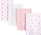 Luvable Friends Unisex Baby Cotton Flannel Burp Cloths, Girl Feathers, One Size...
