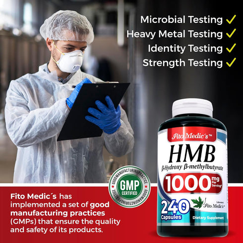 FITO MEDIC'S Lab | hmb |240 Capsules |1000 mg| hmb supplement | hmb free acid| beta-hydroxybutyrate | concentrate extract | Ultra high Absorption....