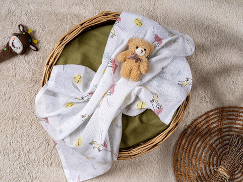 6 Pack Muslin Squares, Muslin Swaddle Blankets- Burb Cloths for Newborn - Baby Blanket, Baby Wrap for Boys & Girls -Absorbent & Breathable and Ide...