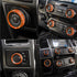 for F150 Air Conditioner Switch & Trailer & 4WD & VOL Knob Button Trim for Ford F150 XLT 2016 2017 2018 2019, Orange Aluminum, 6pcs (Not for 2021 ...