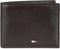 Tommy Hilfiger Men's Leather Wallet - Thin Sleek Casual Bifold with 6 Credit Card Pockets and Removable ID Window, British Brown...