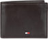 Tommy Hilfiger Men's Leather Wallet - Thin Sleek Casual Bifold with 6 Credit Card Pockets and Removable ID Window, British Brown...