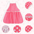 Kids Cooking Baking Set 19Pcs, Kids Chef Role Play Costume Set - Chef Hat and Matching Pink Apron Children Dress up Pretend Gift for 3 4 5 6 7 8 Y...