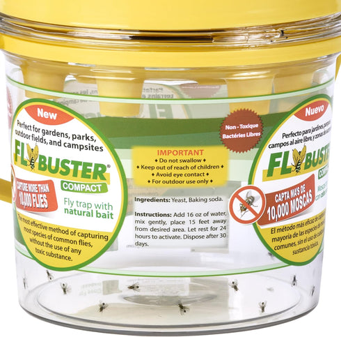 Fly Trap - Outdoor Living, Non-Toxic Fly Trap, Pest Control Trap, 1-Liter Compact Size...
