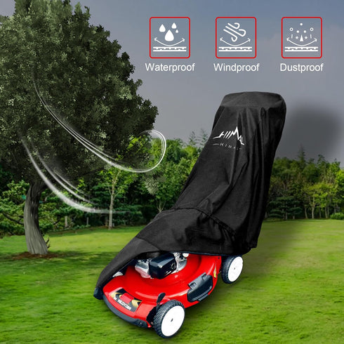 Himal Outdoors Lawn Mower Cover - Heavy Duty 600D Polyester Oxford Waterproof, UV Protection Universal Fit with Drawstring & Cover Storage Bag, Bl...