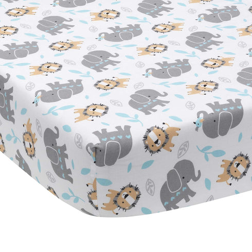 Bedtime Originals Jungle Fun Fitted Crib Sheet, 28x52 Inch (Pack of 1)...
