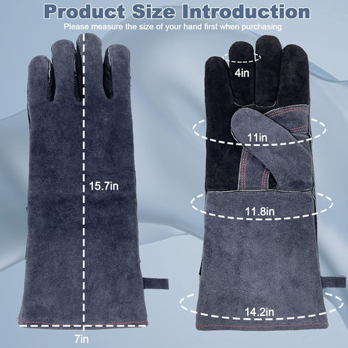 Animal Handling Gloves,Snake Handling Gloves Bite Proof,Reinforced Leather,Multipurpose Pet Glove for Cat Bird Snake Parrot Lizard Wild Animals Re...