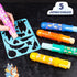 Official Bluey Chalk Art, 5-Pack, Vibrant Sidewalk Chalk For Kids, Includes 5 Chalks, Chalk Holders & Reusable Stencil, Outside Toys for Toddlers ...
