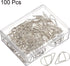MECCANIXITY Paper Clip Drop-Shaped Cute Decorative Clips Bookmarks with Box 1 Inch Silver for Organize Office Home, Pack of 100...