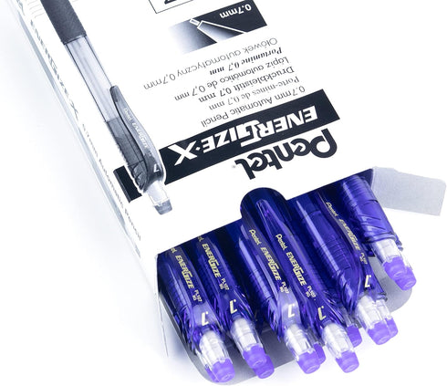 Pentel EnerGize-X Mechanical Pencil (0.7mm) Violet Barrel, Box of 12 (PL107V)...
