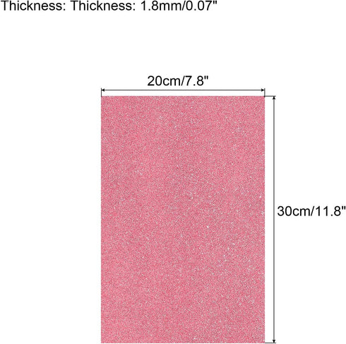 PATIKIL Glitter EVA Foam Sheets Soft Paper Non-Adhesive 11.8 x 7.8 Inch Pink for DIY Projects Pack of 10...