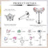 Sanfenly Tragus Stud Earrings 16G Stainless Steel Cute Butterfly Flower Moon Heart Dangle Cartilage Conch Helix Tragus Piercing Jewelry Set...