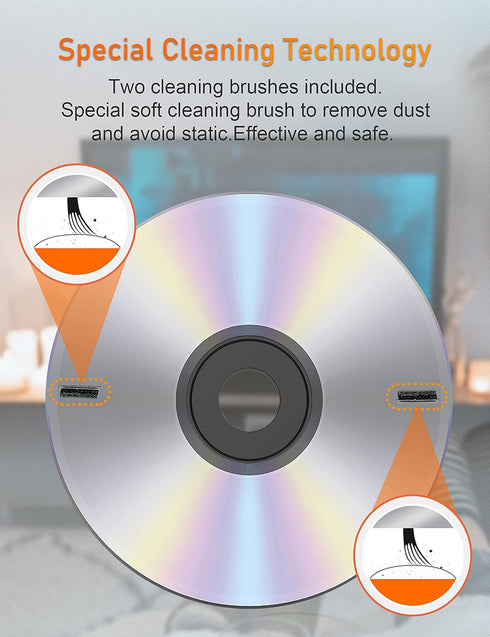 Arsvita Laser Lens Cleaner Disc Cleaning Set for CD/VCD/DVD Player, Safe and Effective, ARCD-04...