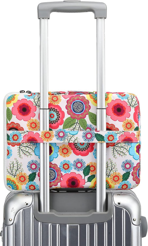 360° Protective Laptop Sleeve Case Bag Cover with Handle For iPad 12.9 inch,MacBook Pro Air 13" and 12.5 inch-13.3 inch Laptop (Flowers)...