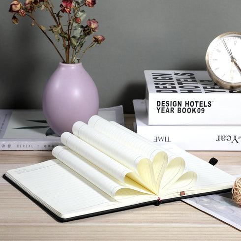 CAGIE Lined Journal Notebook for Work, 196 Pages, 5.7" x 8.3", Hardcover Notebook Journals for Writing Women Men Note Taking Diary with Pen Loop (...
