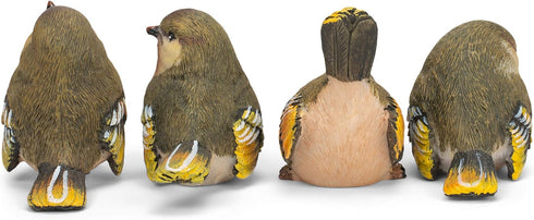 RAZ Imports Striped Wing Bird 2.5 x 2.25 inch Resin Decorative Tabletop Figurine Set of 4, Sage Green...