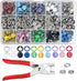 Minestylish 200 Sets Metal Snaps Buttons with Fastener Pliers Press Tool Kit Perfect for DIY Crafts Clothes Hats and Sewing, Snap Button Fasteners...