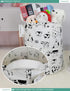 FANKANG Storage Basket, Nursery Hamper Canvas Laundry Basket Foldable with Waterproof PE Coating Large Storage Baskets for Kids Boys and Girls, Of...