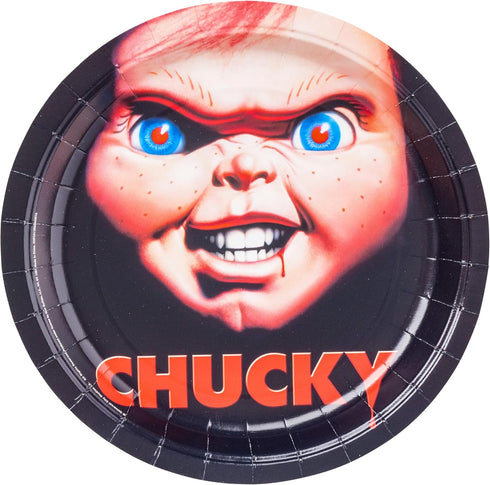 Silver Buffalo Chucky's Face Party Supplies Set, Party Pack Paper Plates Cups Napkins, 60-Pieces...