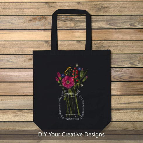 TOPDesign 2 | 6 | 12 Pack Super Strong Large 17.5"x16.5"x5" 10oz Cotton Canvas Tote, Reusable Grocery Shopping Bag, Blank Black Bags for Crafts, D...