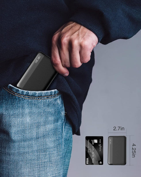 Portable Charger with Built in Cords, Ultra-Compact 22.5W PD & QC 3.0 Fast Charging 10000mAh USB C Power Bank,Small LED Display Phone Battery Pack...