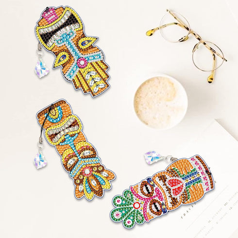 DCIDBEI 6 Pack Diamond Painting Bookmark Gift Collection?DIY Beaded Bookmarks Diamond Painting Tool for Kids Adults Beginner Art Craft Supplies Ll...