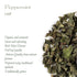 Peppermint Tea Loose Leaf Pure Organic Herbal - Dried Loose Leaf Pepper Mint - Mentha Piperita - Dried Peppermint Leaves Pepperment Leaves Pepperm...