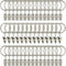 44 Pack Metal Curtain Rings with Clips, Drapery Clips with Rings, Drapes Rings 1 in I D, Fits Diameter 6/8 in Curtain Rod, Matte Silver...