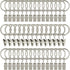 44 Pack Metal Curtain Rings with Clips, Drapery Clips with Rings, Drapes Rings 1 in I D, Fits Diameter 6/8 in Curtain Rod, Matte Silver...