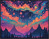 Posterizer 1 pcs- psychedelic funky hippie colorful landscape 2-Abstract & Modern Art-Fantasy & Fiction Art- Living Room Bedroom Decor- unframed w...