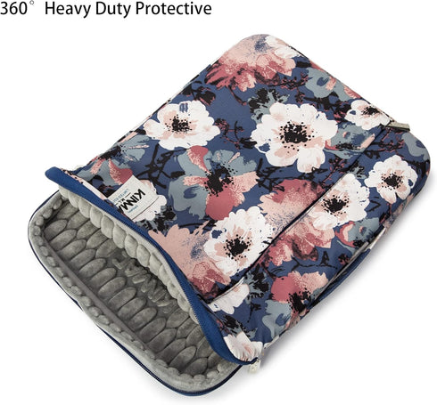 Kinmac Camellia 360° Protective Waterproof 12 inch-13.3 inch Laptop Case Bag Sleeve with Handle for Surface Pro,MacBook Pro 13",MacBook 12",New Ma...
