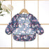 5pcs Set Long Sleeve Waterproof Bib Full Coverage Apron Bib Smock Toddler Bibs with Pocket 6-30 Months...
