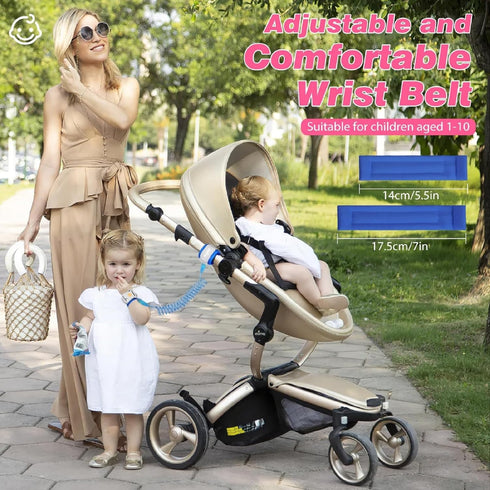 Zooawa Toddler Leash, Toddler Kids Harness Anti Lost Wrist Link with Magnetic Lock, Reflective Safety Baby Child Walking Wristband Leash for 2,3,4...