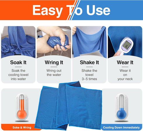 4Monster Cooling Towel for Neck and Face,Microfiber Cold Towel for Hot Weather,Quick Dry Ice Chilly Towel Cooling Rags for Neck Stay Cold for Gym,...