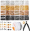 Acejoz 2160 Pieces Crimp Beads Kit for Jewelry Making, Knot Covers, Crimp Bead Covers, Crimp Tubes, Jump Rings and Wire Guardians with Crimping Pl...