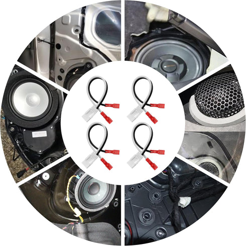 MEIRIYFA 72-6514 Speaker Wiring Harness Connector,72-6514 - Door Speaker Replacement Speaker Wire Harness for Jeep Dodge Chrysler Models Front Rea...